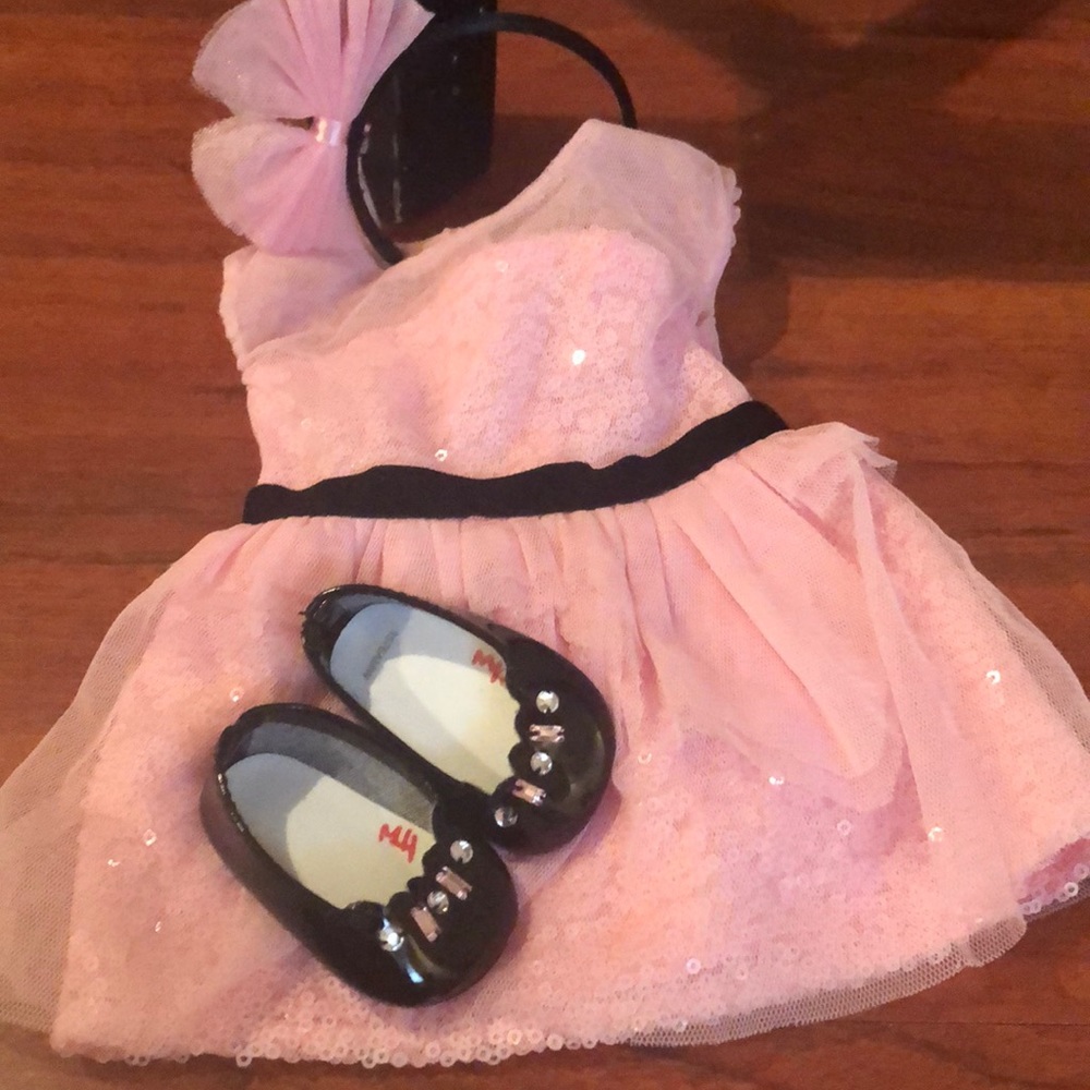 American Girl Dress, Shoes and headband